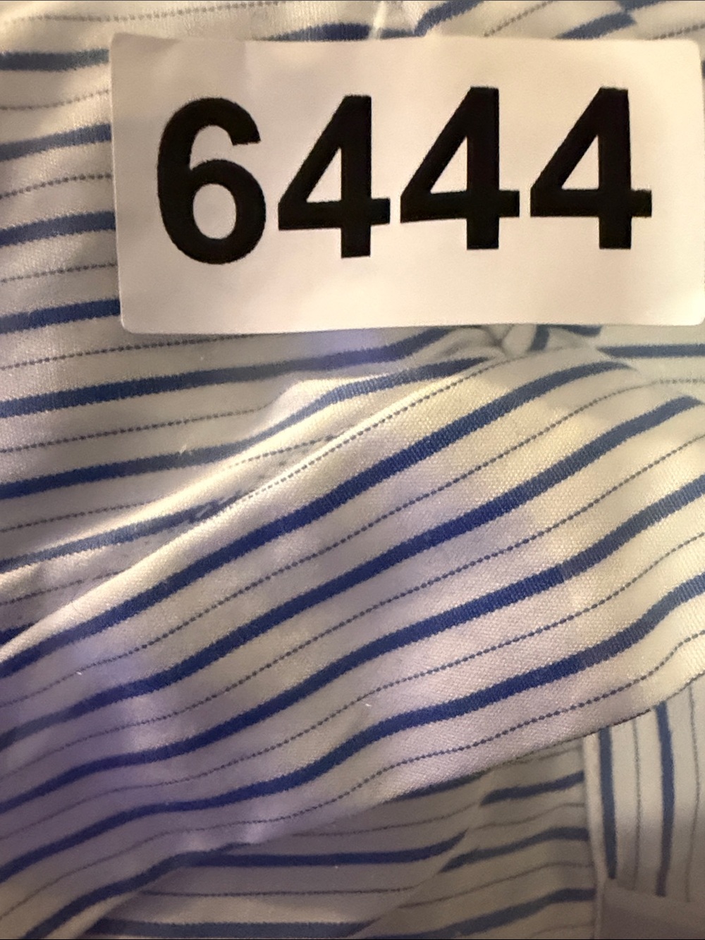 Madewell Puff Sleeve Button Up Shirt Hydrangea Blue White Stripe Top Size Medium - Picture 8 of 8